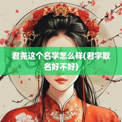 君尧这个名字怎么样(君字取名好不好)