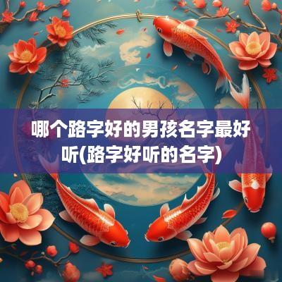 哪个路字好的男孩名字最好听(路字好听的名字)