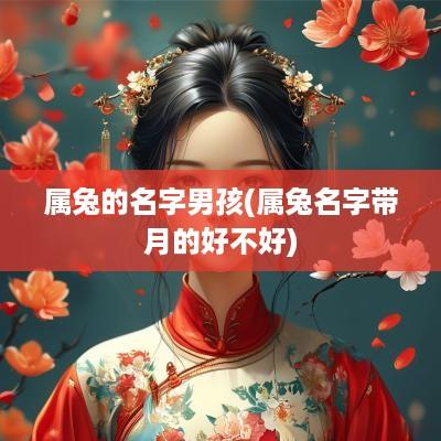 属兔的名字男孩(属兔名字带月的好不好)