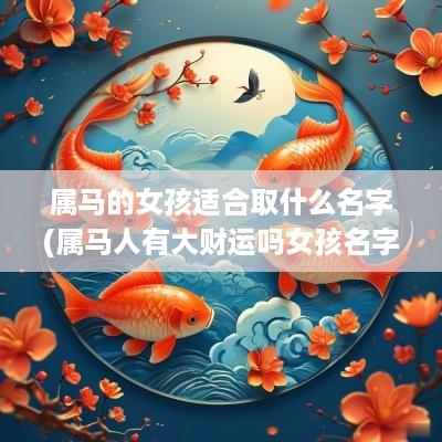属马的女孩适合取什么名字(属马人有大财运吗女孩名字叫什么)