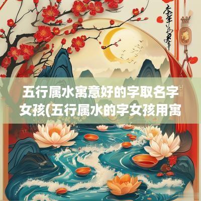 五行属水寓意好的字取名字女孩(五行属水的字女孩用寓意好的名字)