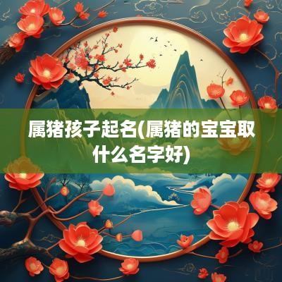 属猪孩子起名(属猪的宝宝取什么名字好)