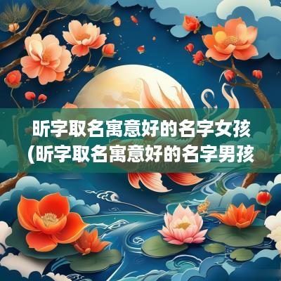 昕字取名寓意好的名字女孩(昕字取名寓意好的名字男孩)