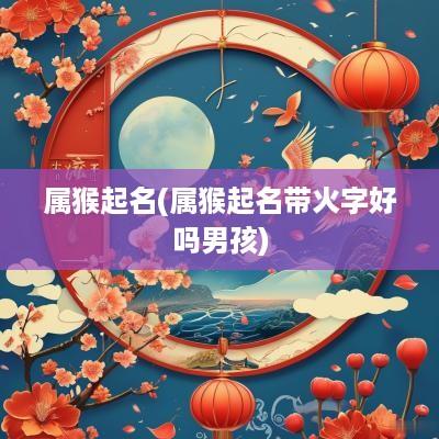 属猴起名(属猴起名带火字好吗男孩) 属猴起名(属猴起名带火字好吗男孩)