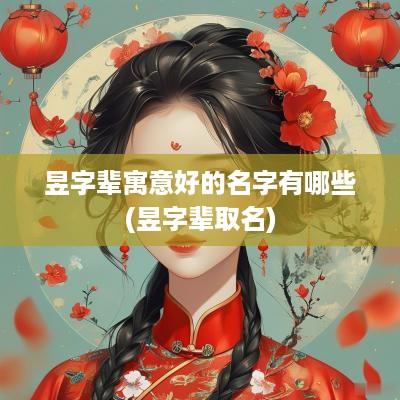 昱字辈寓意好的名字有哪些(昱字辈取名)