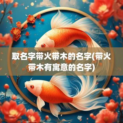 取名字带火带木的名字(带火带木有寓意的名字)