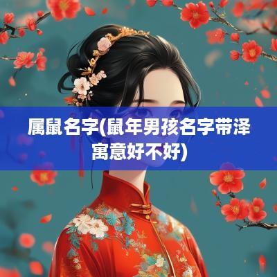 属鼠名字(蛇年男孩名字带泽寓意好不好)