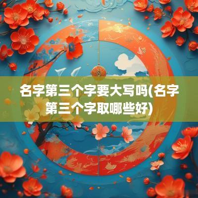 名字第三个字要大写吗(名字第三个字取哪些好)
