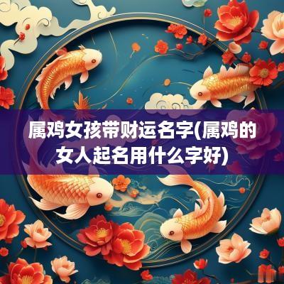 属鸡女孩带财运名字(属鸡的女人起名用什么字好)