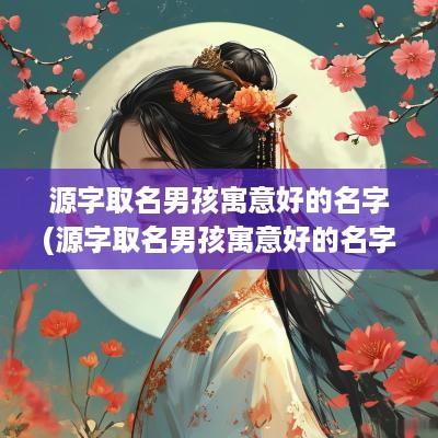 源字取名男孩寓意好的名字(源字取名男孩寓意好的名字有哪些)