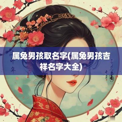 属兔男孩取名字(属兔男孩吉祥名字大全)