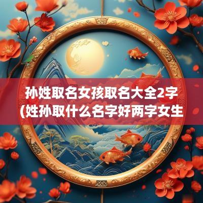 孙姓取名女孩取名大全2字(姓孙取什么名字好两字女生可爱)