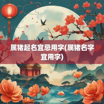 属猪起名宜忌用字(属猪名字宜用字)