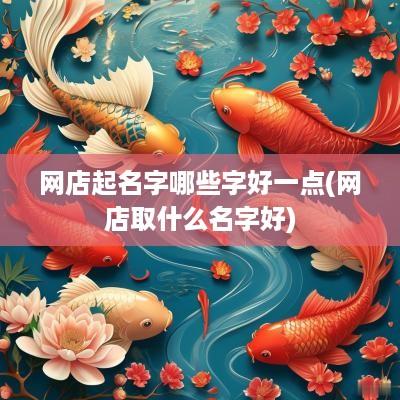 网店起名字哪些字好一点(网店取什么名字好)