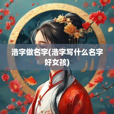 浩字做名字(浩字写什么名字好女孩)