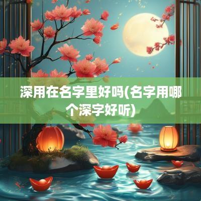 深用在名字里好吗(名字用哪个深字好听)