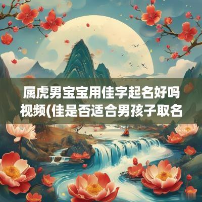 属虎男宝宝用佳字起名好吗视频(佳是否适合男孩子取名)