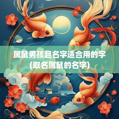 属鼠男孩起名字适合用的字(取名属鼠的名字)
