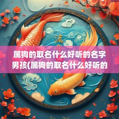 属狗的取名什么好听的名字男孩(属狗的取名什么好听的名字女)