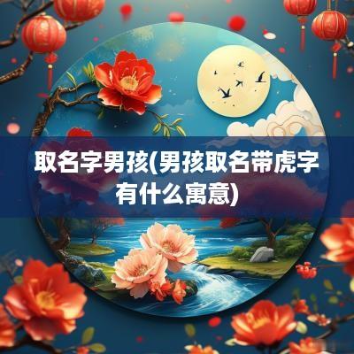 取名字男孩(男孩取名带虎字有什么寓意)