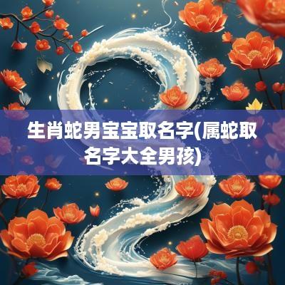 生肖蛇男宝宝取名字(属蛇取名字大全男孩)