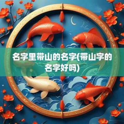 名字里带山的名字(带山字的名字好吗)