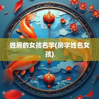 姓房的女孩名字(房字姓名女孩) 姓房的女孩名字(房字姓名女孩)