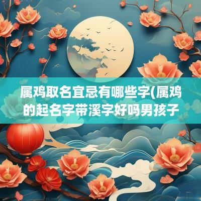 属鸡取名宜忌有哪些字(属鸡的起名字带溪字好吗男孩子)