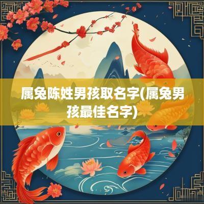 属兔陈姓男孩取名字(属兔男孩最佳名字)
