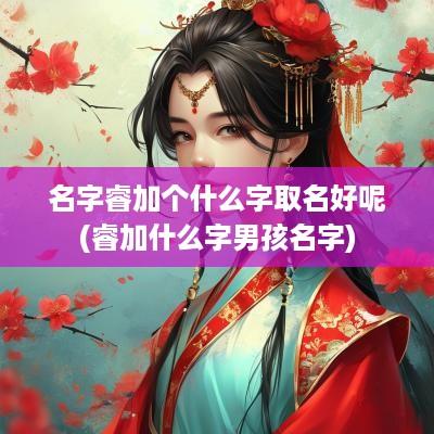 名字睿加个什么字取名好呢(睿加什么字男孩名字)