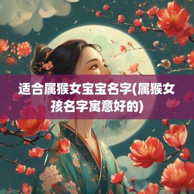 适合属猴女宝宝名字(属猴女孩名字寓意好的)