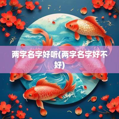 两字名字好听(两字名字好不好)