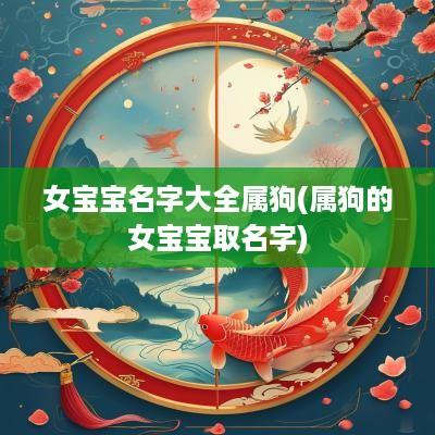 女宝宝名字大全属狗(属狗的女宝宝取名字)