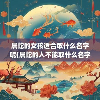 属蛇的女孩适合取什么名字呢(属蛇的人不能取什么名字)
