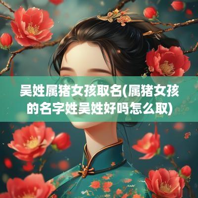 吴姓属猪女孩取名(属猪女孩的名字姓吴姓好吗怎么取)