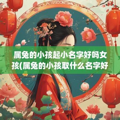 属兔的小孩起小名字好吗女孩(属兔的小孩取什么名字好)