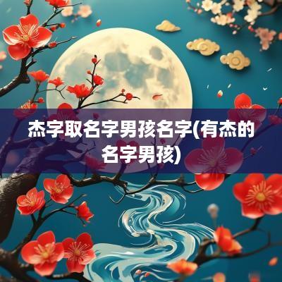 杰字取名字男孩名字(有杰的名字男孩)