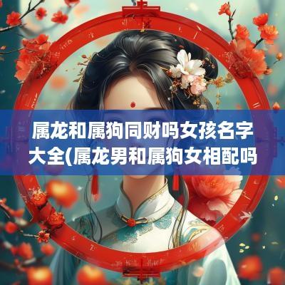 属龙和属狗同财吗女孩名字大全(属龙男和属狗女相配吗)