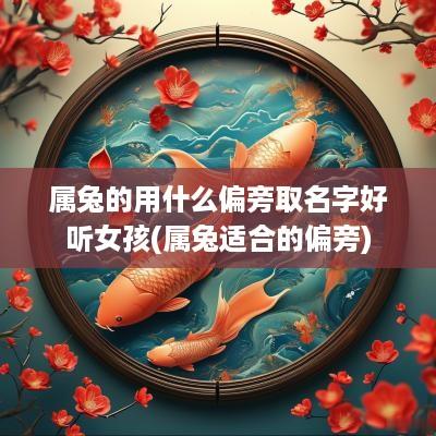 属兔的用什么偏旁取名字好听女孩(属兔适合的偏旁)