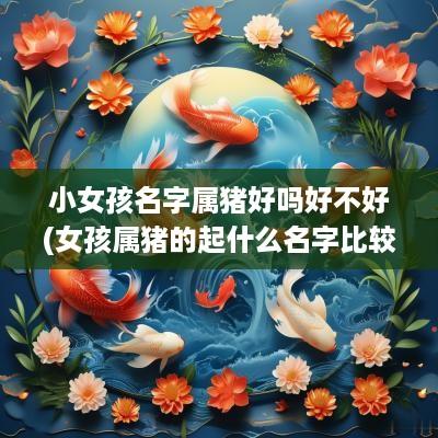 小女孩名字属猪好吗好不好(女孩属猪的起什么名字比较好)