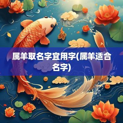 属羊取名字宜用字(属羊适合名字)