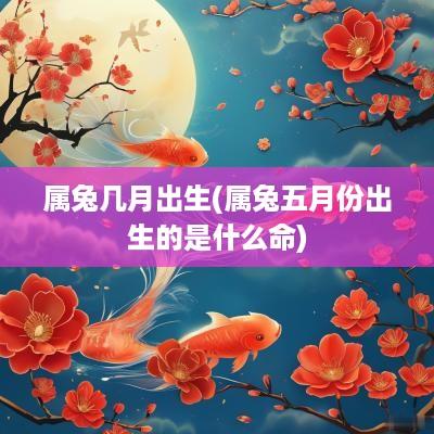 属兔几月出生(属兔五月份出生的是什么命)