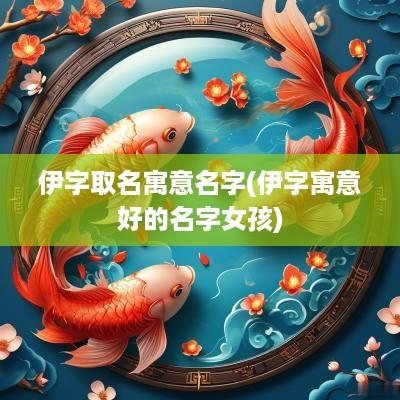 伊字取名寓意名字(伊字寓意好的名字女孩)