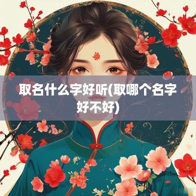 取名什么字好听(取哪个名字好不好)