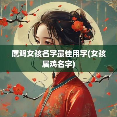 属鸡女孩名字最佳用字(女孩属鸡名字)