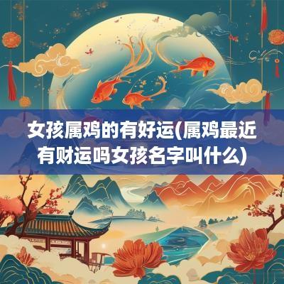 女孩属鸡的有好运(属鸡最近有财运吗女孩名字叫什么)