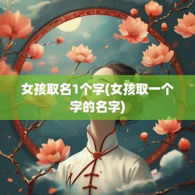 女孩取名1个字(女孩取一个字的名字)