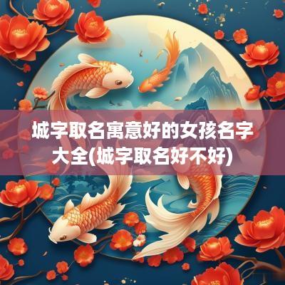 城字取名寓意好的女孩名字大全(城字取名好不好)