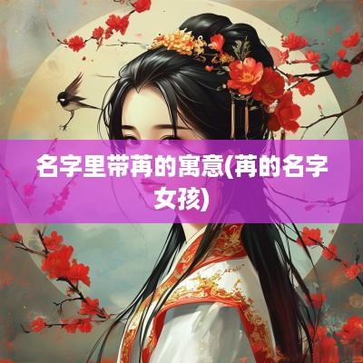 名字里带苒的寓意(苒的名字女孩)