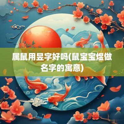 属鼠用昱字好吗(鼠宝宝煜做名字的寓意)